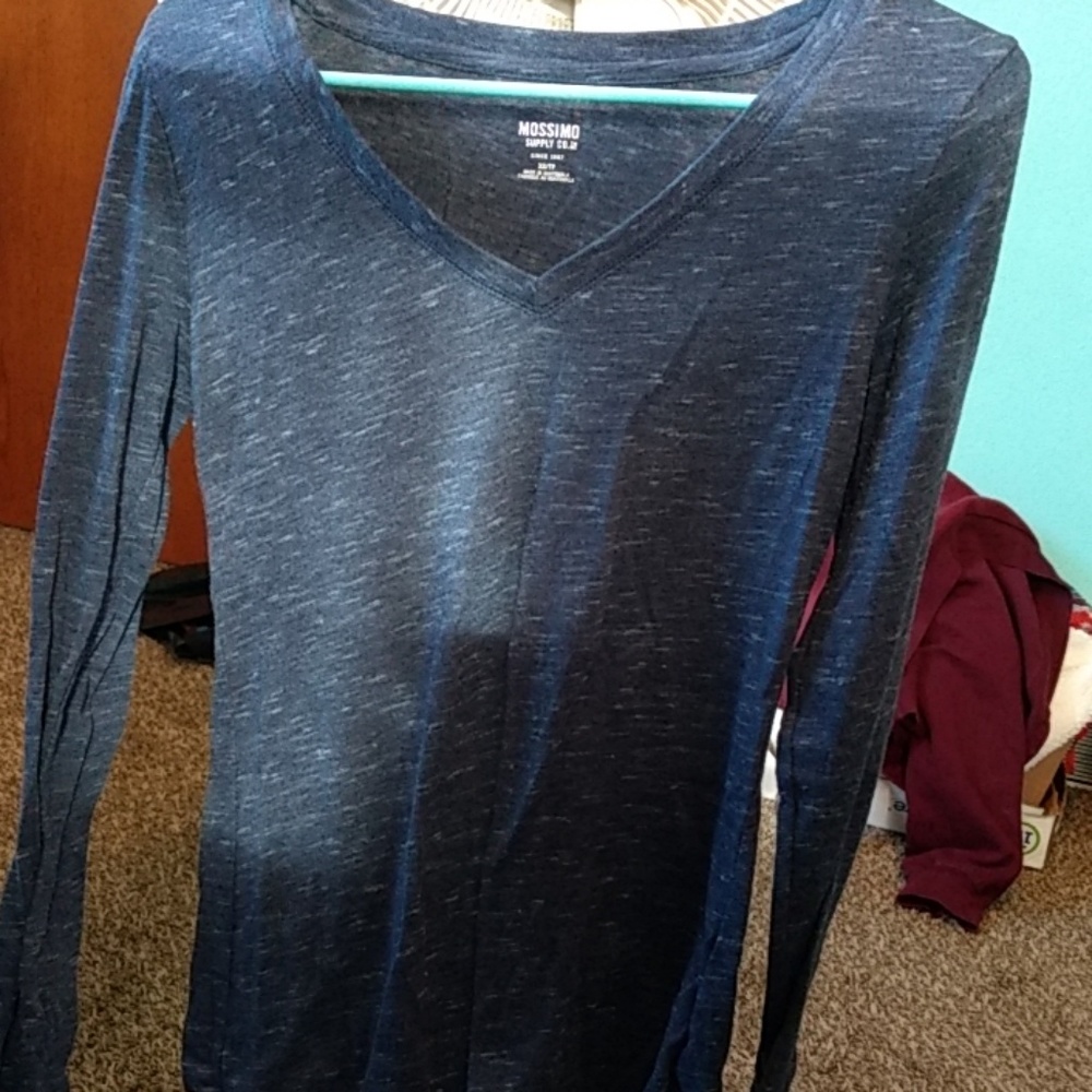 Navy blue long sleeved t-shirt